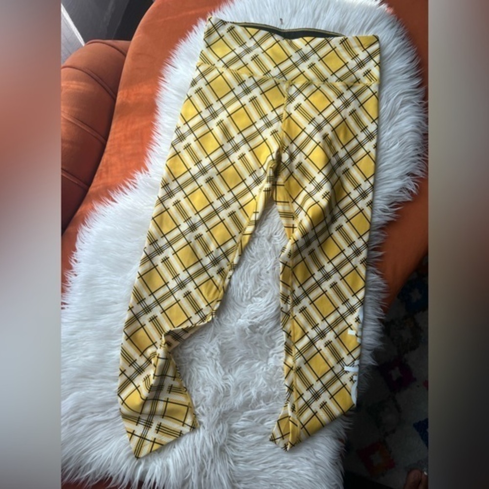 Calvin Klein Performance Yellow Print Tights Size M